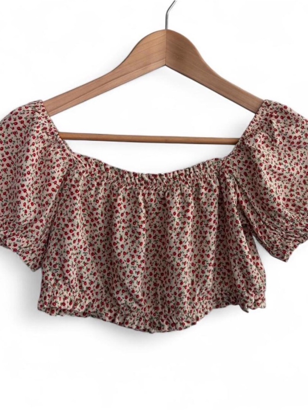 Brandy Melville Floral Crop Top Cottagecore Coquette Size 2